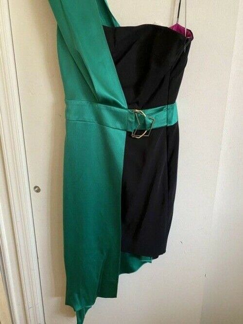 Cushnie Et Ochs Green Black Nwot Small Msrp Short Cocktail Dress