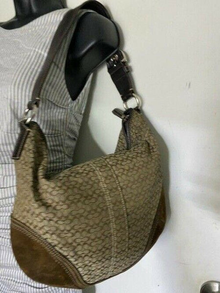 Coach Medium Tote Msrp Brown Beige Jacquard Fabric Shoulder Bag