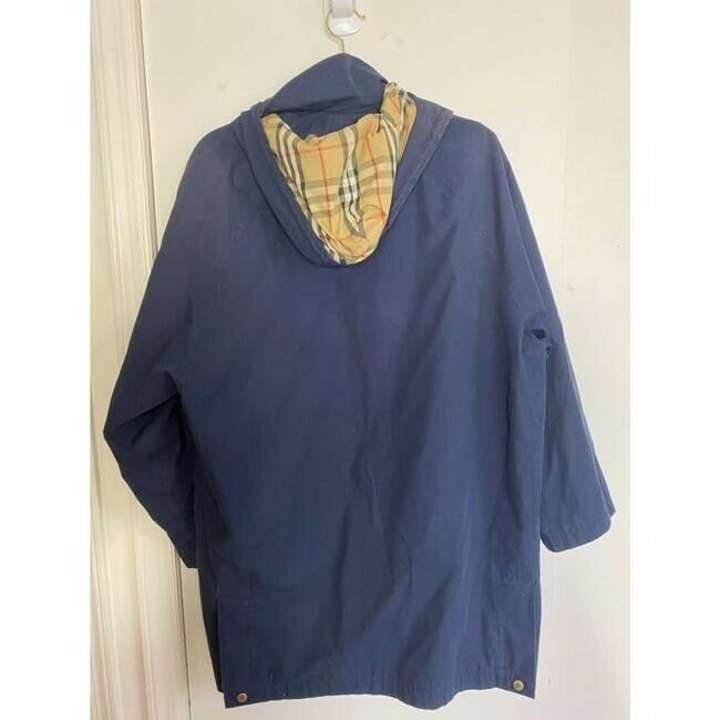 BURBERRY Men's Navy Blue Wind Breaker Jacket Medium