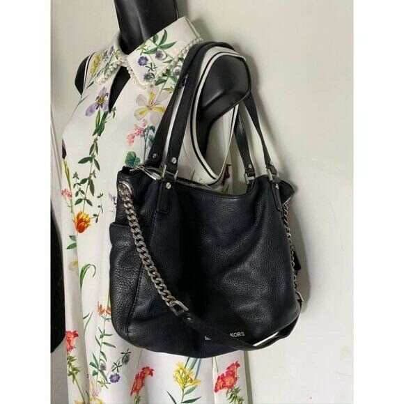 MICHAEL KORS Blue Large Leather Shoulder Bag $390