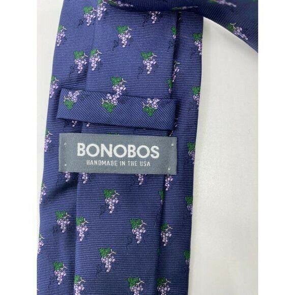 New! BONOBOS Navy Premium Neck Tie Made in USA