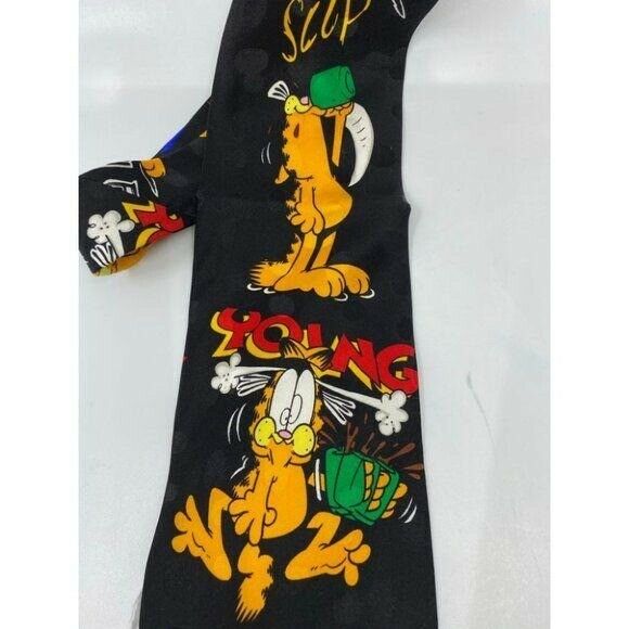 NWT Garfield Neck Tie Coffee Me Black Orange
