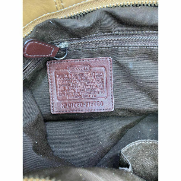 COACH Medium/ Large Leather Tan Shoulder Bag