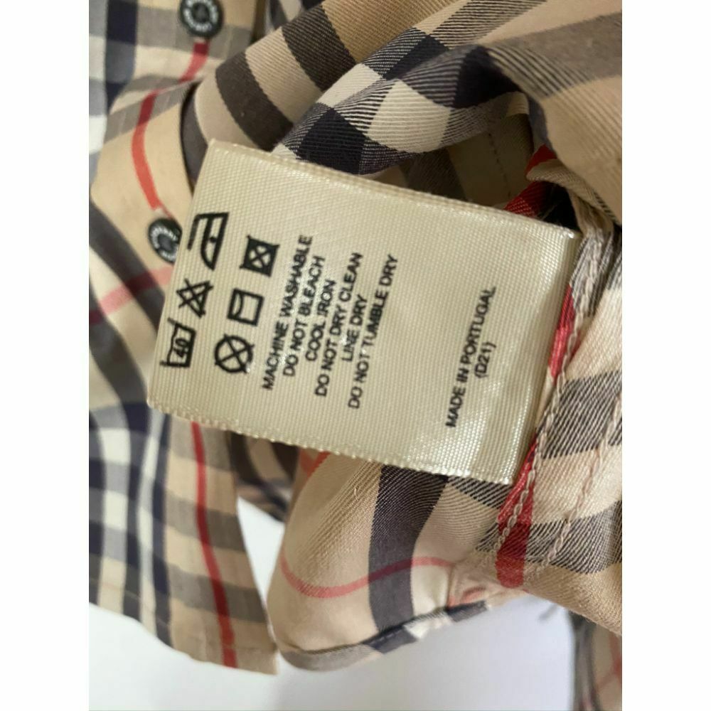 BURBERRY Women’s Nova Check Long Sleeves Button Down Woven Small