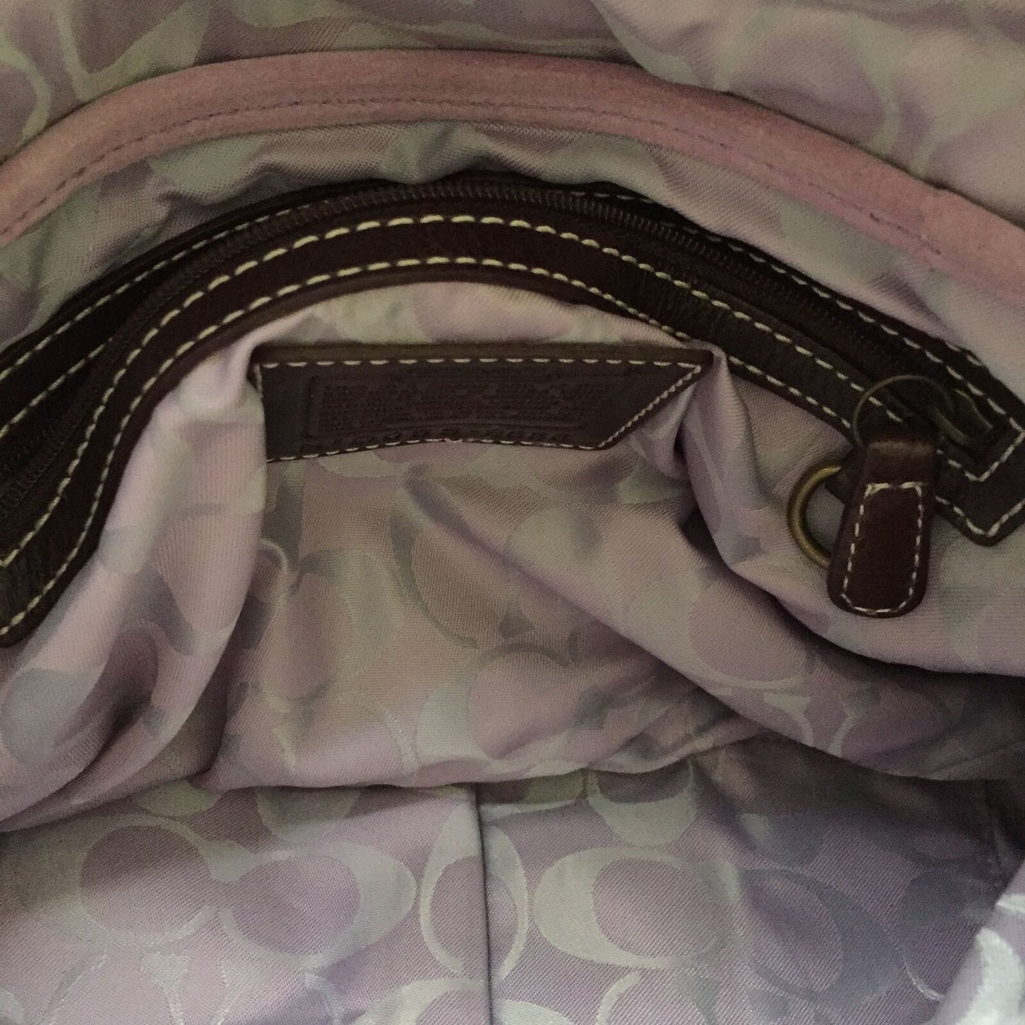 COACH Lavender Suede Tote Bag