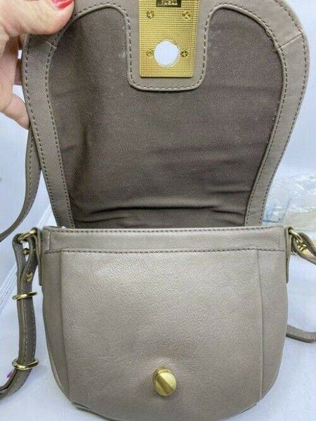 jcrew gray leather cross body bag