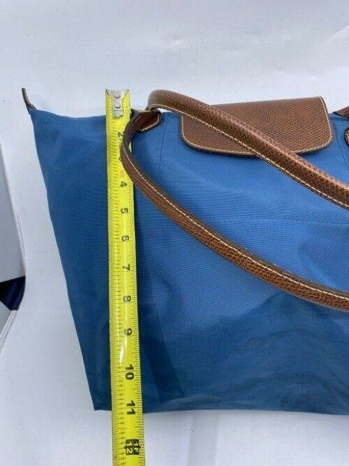 Longchamp Shopping Blue Brown Tote