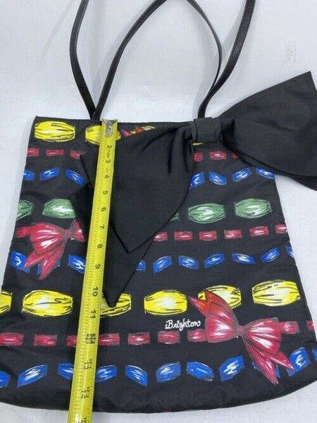 brighton bag black with multicolor nylon tote