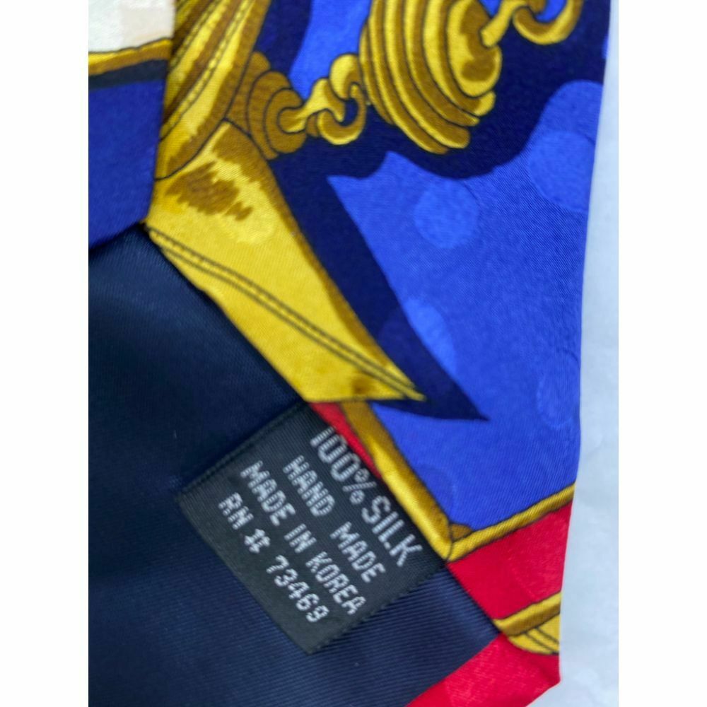 MICKEY MOUSE Disney Neck Tie Blue Red Orange Hand Made 100% Silk