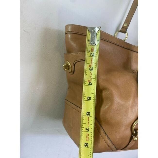 COACH Large Orange Leather Shoulder Bag