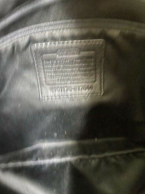 coach tan black fabric tote