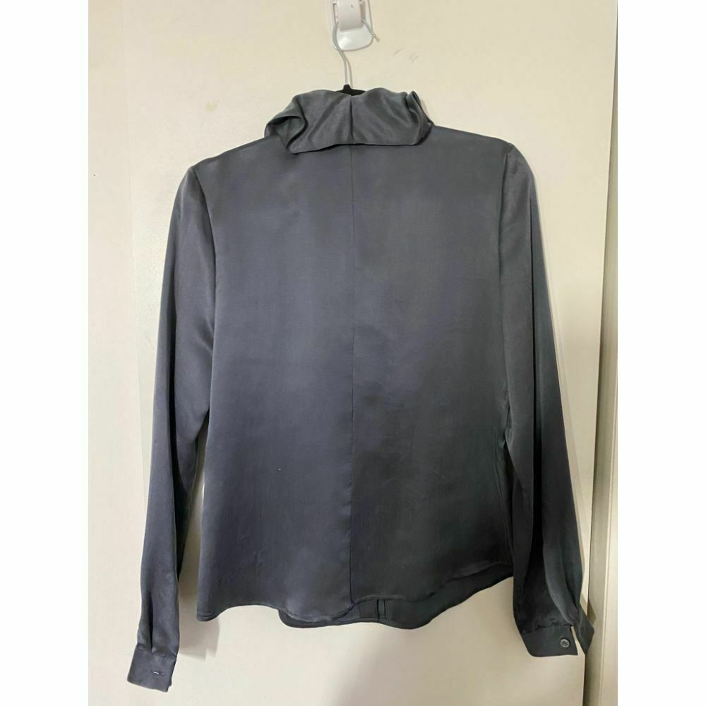 Viktor & Rolf Silk Long Sleeves Top Gray Size 42