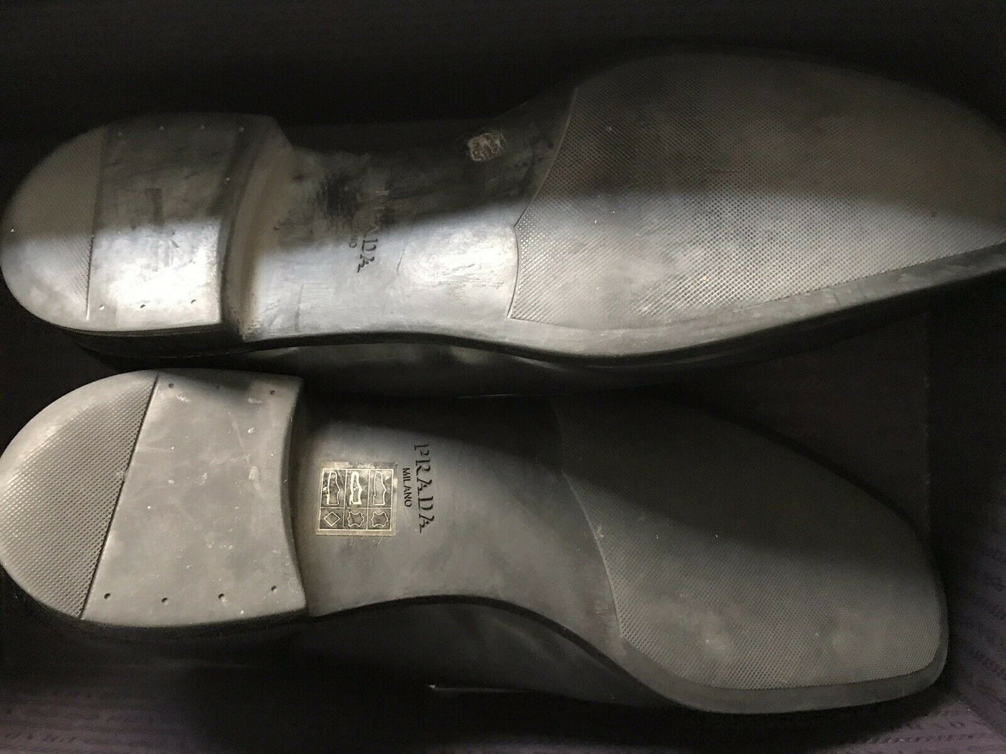 PRADA mens Leather Dress Shoes 6.5