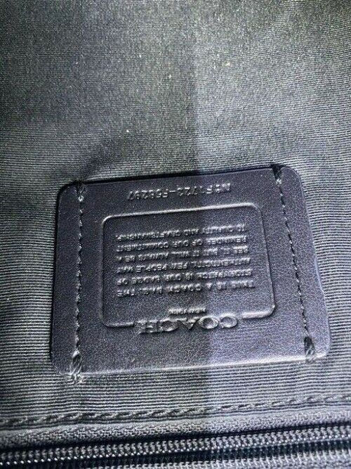 coach large brown coated canvas cross body bag