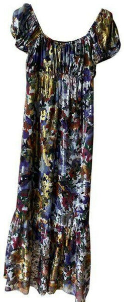 nicole miller multicolor floral msrp long casual maxi dress