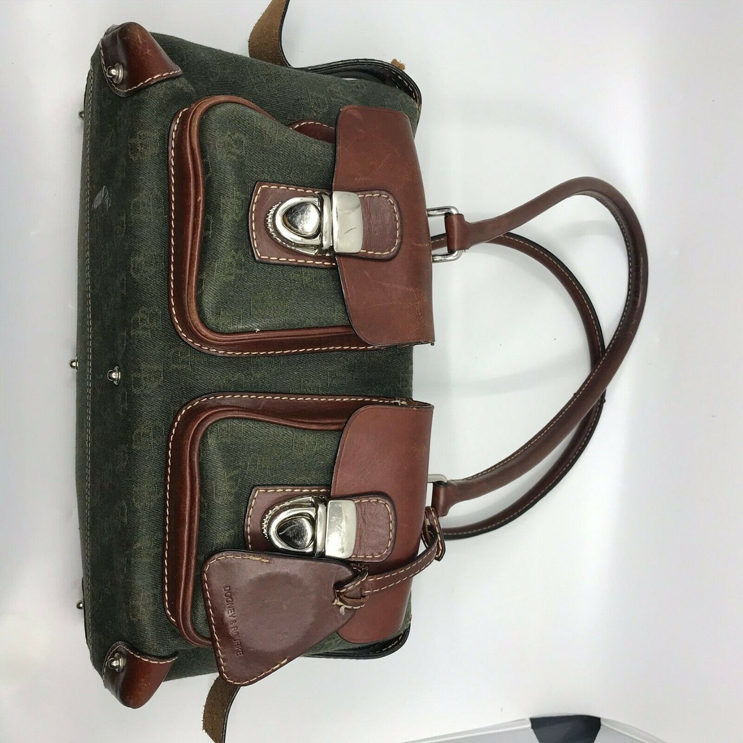 Dooney & Bourkek Brown Medium Canvas Tote