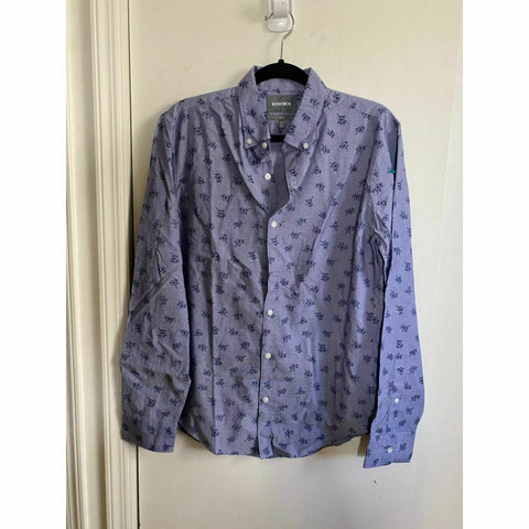 BONOBOS Purple Printed Long Sleeve Button Down Shirt Size M