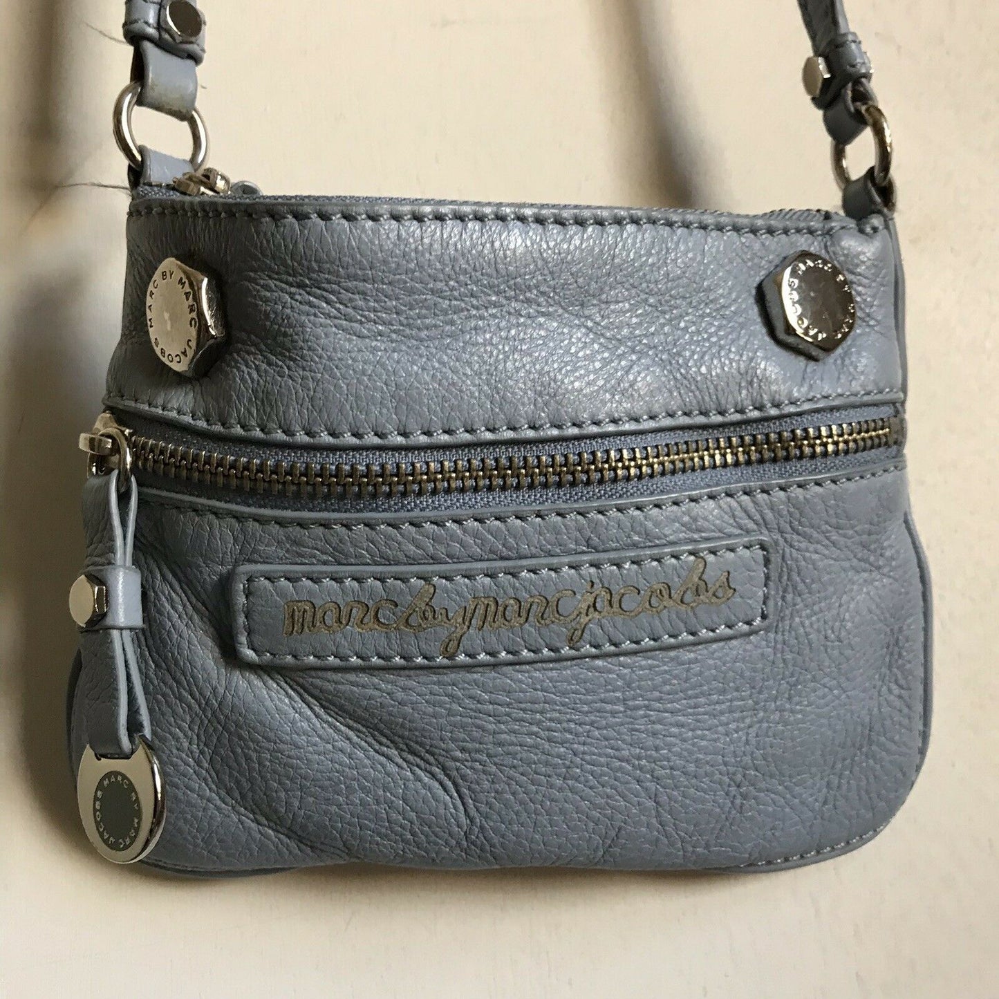 Marc Jacobs Baby Blue Leather Crossbody Mini