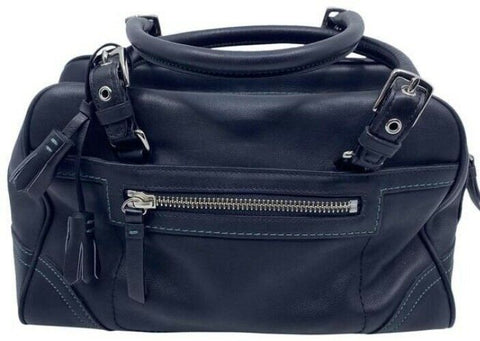Coach Hampton Doctor Satchel Black Leather Tote