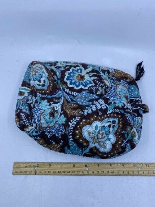 Vera Bradley Brown Pre Loved Cosmetic Bag