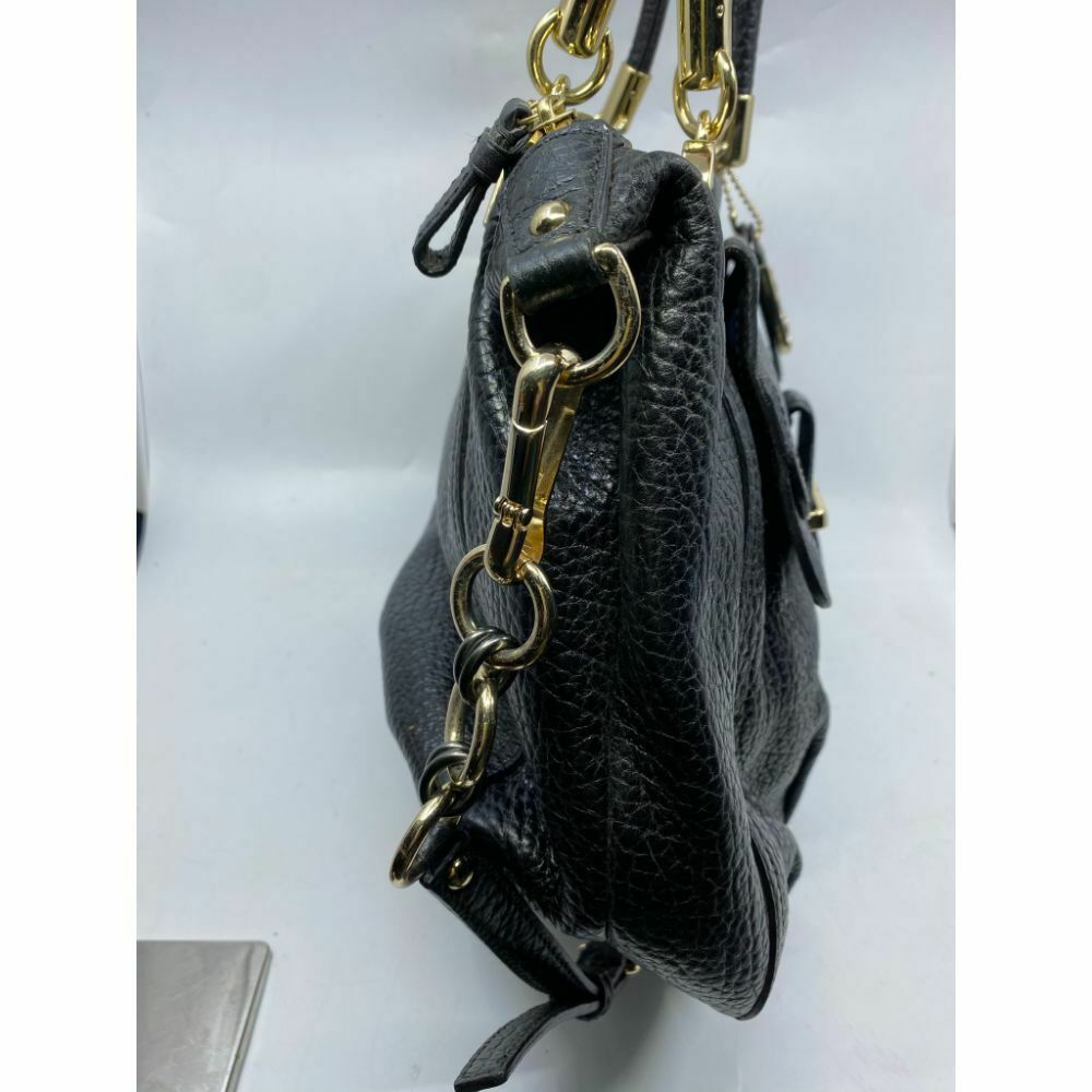 COACH XL Leather Black Shoulder Bag Very Good Condition