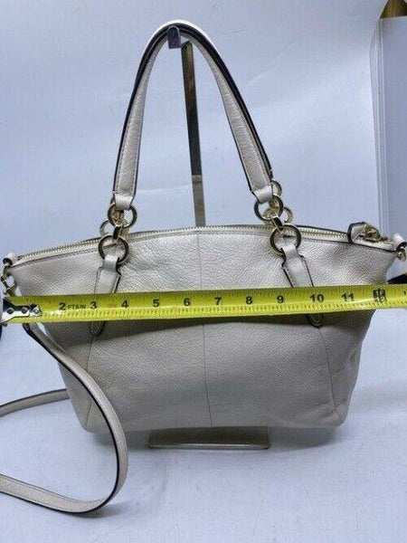 Coach medium white leather cross body bag