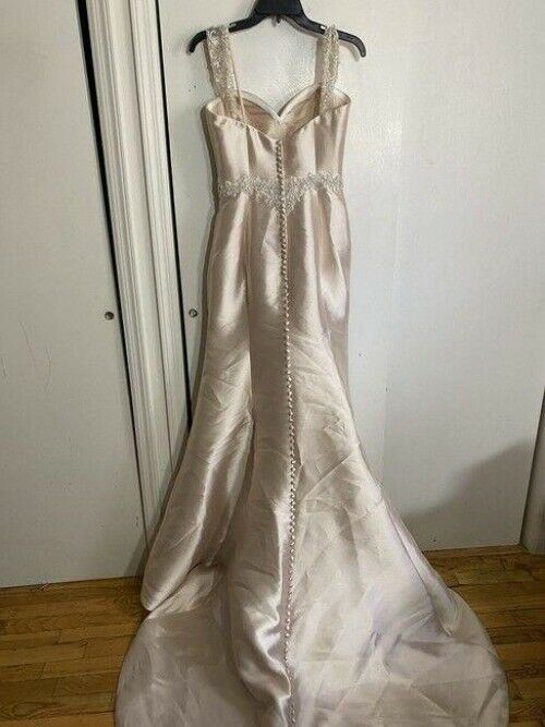 Unbranded Champagne W Gown W Beads Long Cocktail Dress
