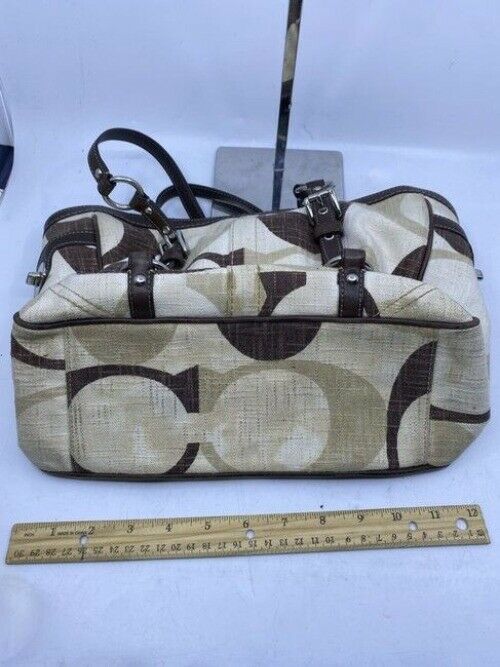 Coach Purse Brown Canvas Shoulder Bag