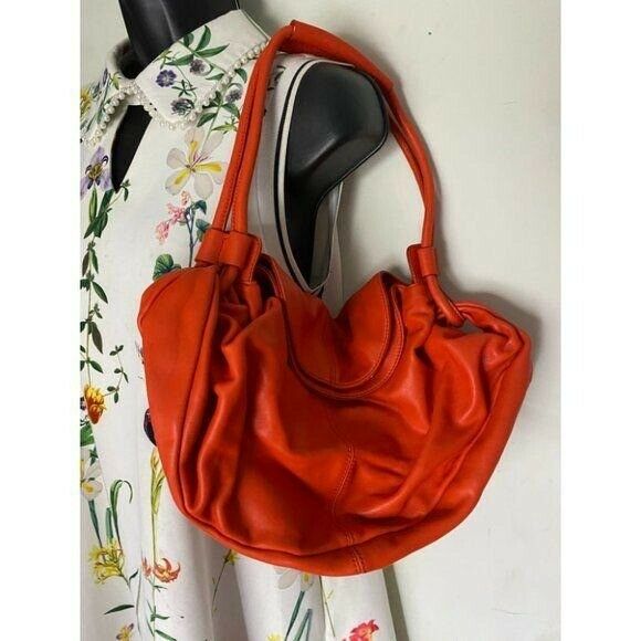 Banana Republic Red Leather Shoulder Bag