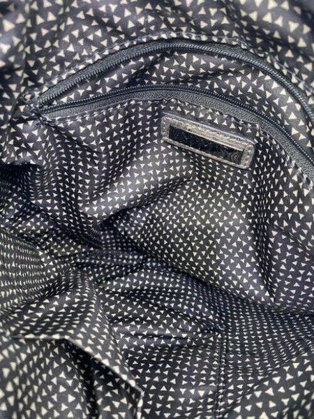 mms design studio zipper gray leather cross body bag