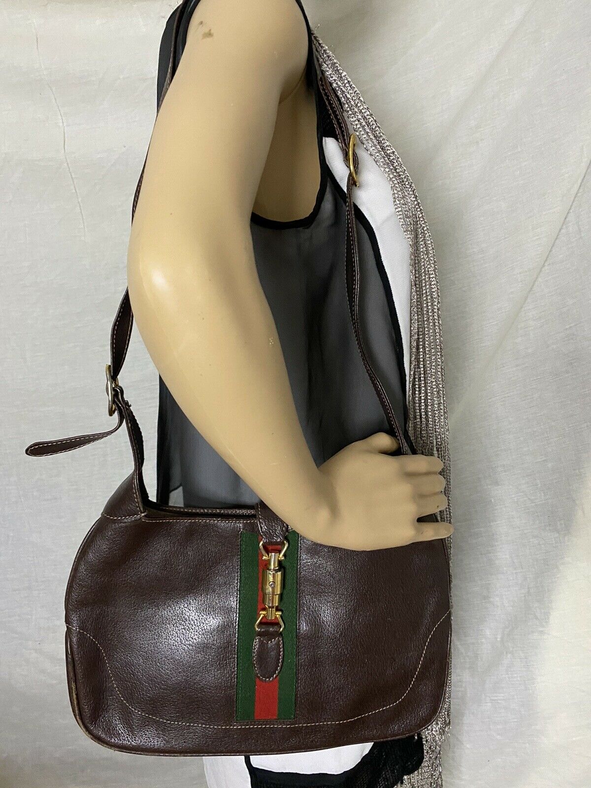 GUCCI Vintage brown Leather Hobo Bag