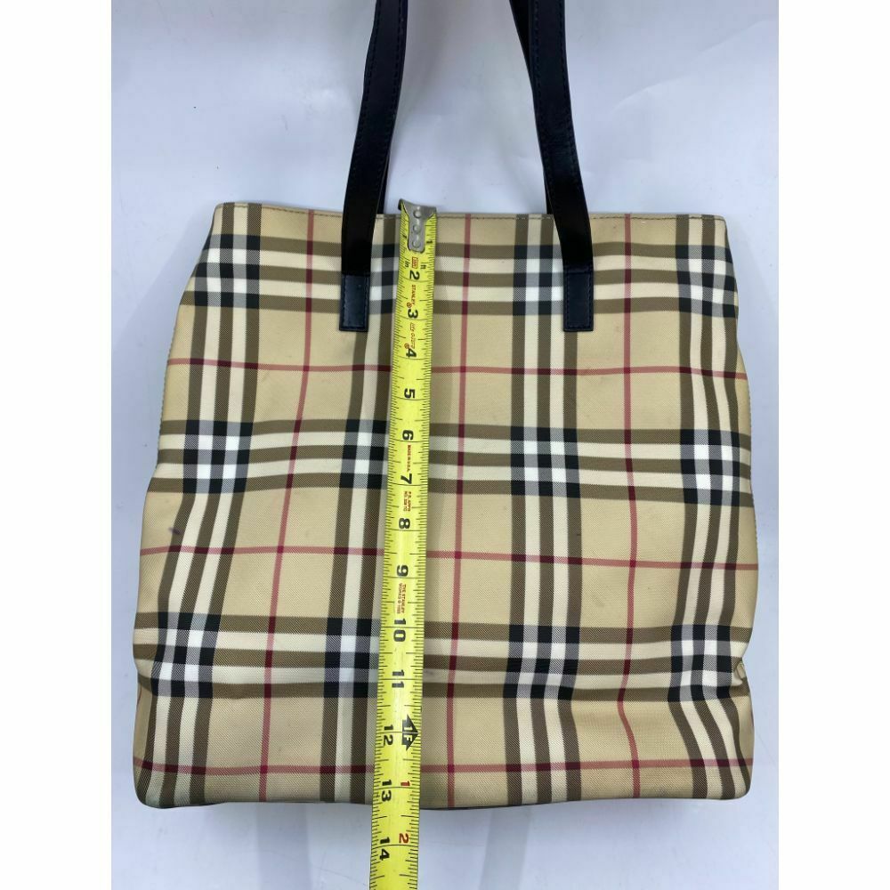 BURBERRY Large Nova Check Cream Gray Tote Bag