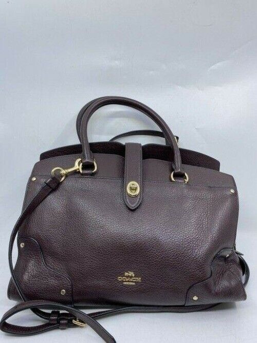 coach handbag w strap burgundy leather cross body bag