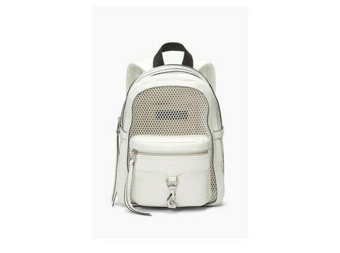 Rebecca Minkoff Net Mini Mab White Leather Backpack