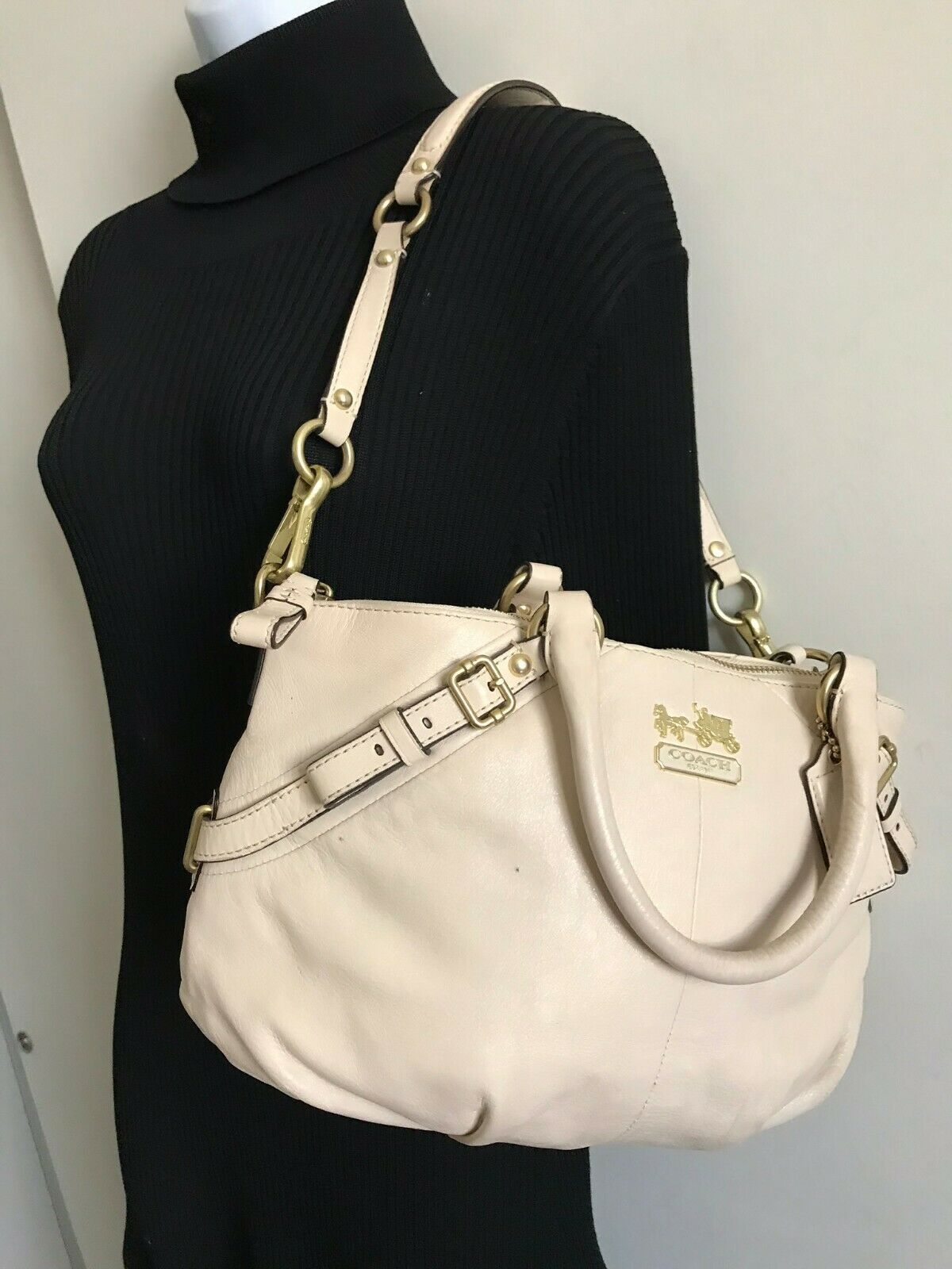 Coach leather tote bag