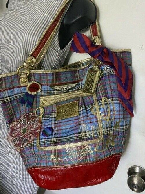 Coach w hand shoulder customized by me wapplique street multicolor shoulder bag