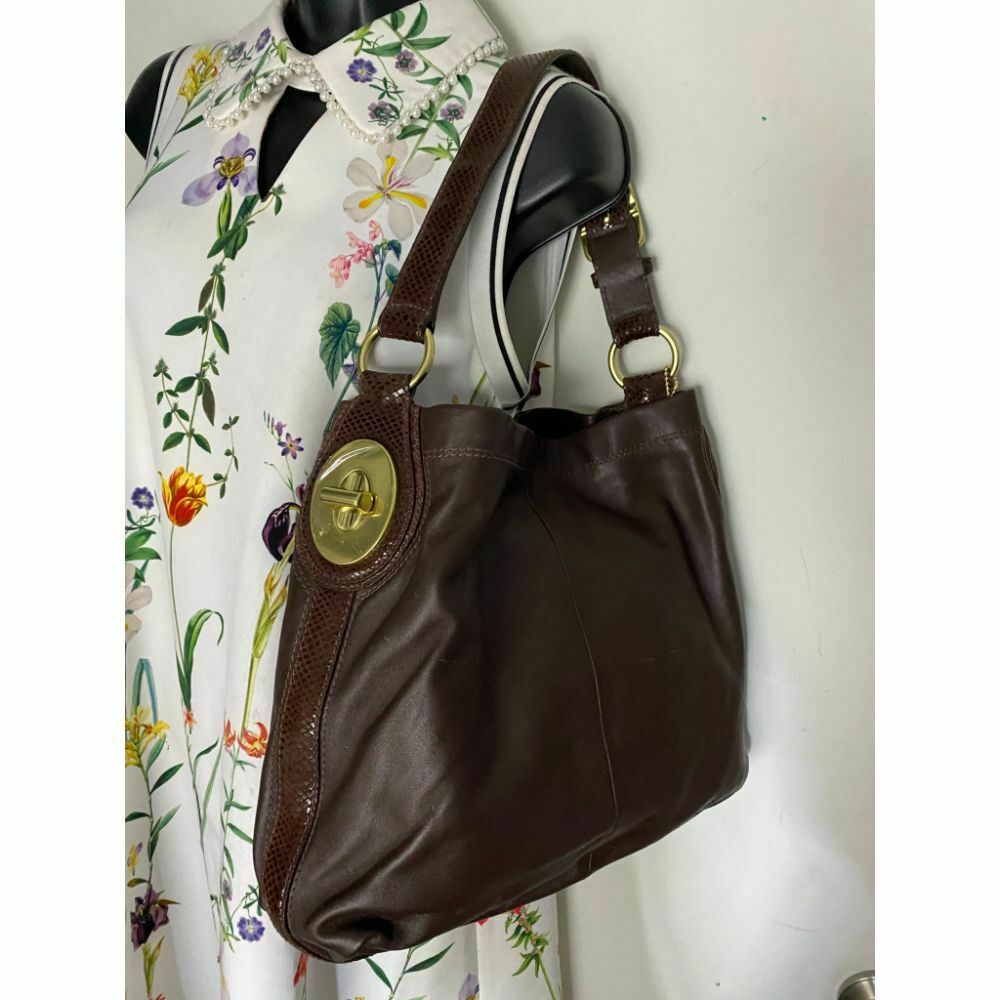 COACH XL Leather Brown Shoulder Bag Very Good Condition