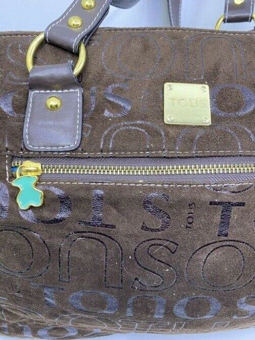 tous msrp brown suede leather cross body bag