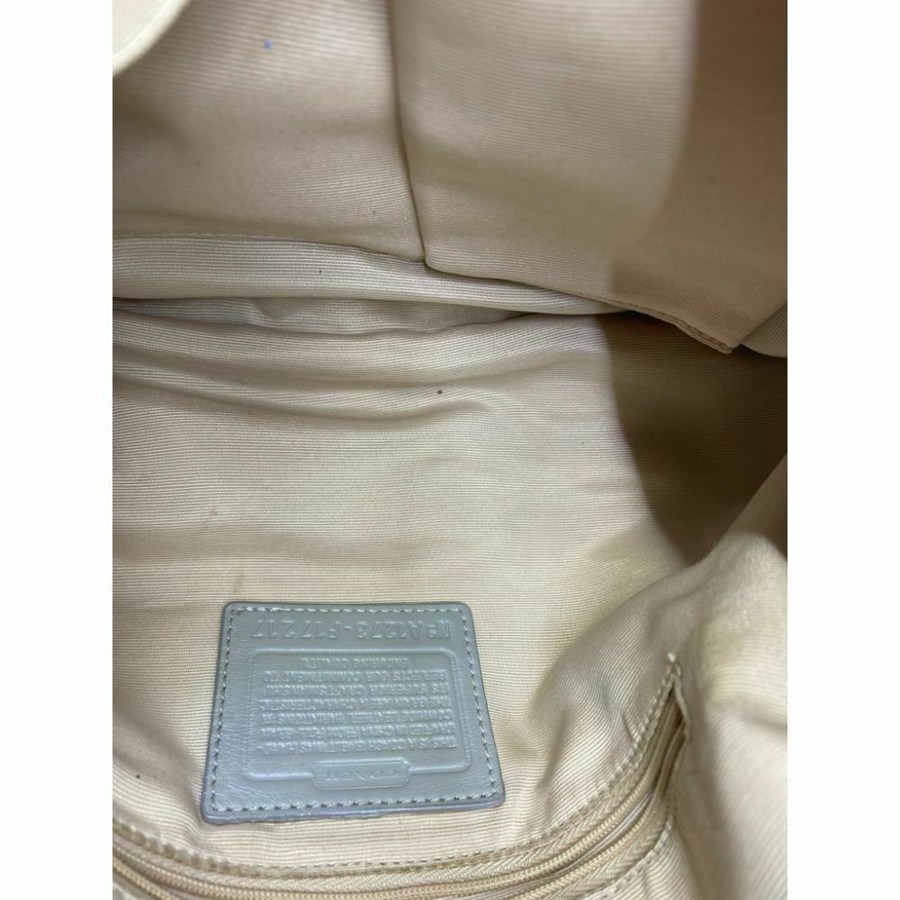 COACH Medium/ Large Leather White Shoulder Bag