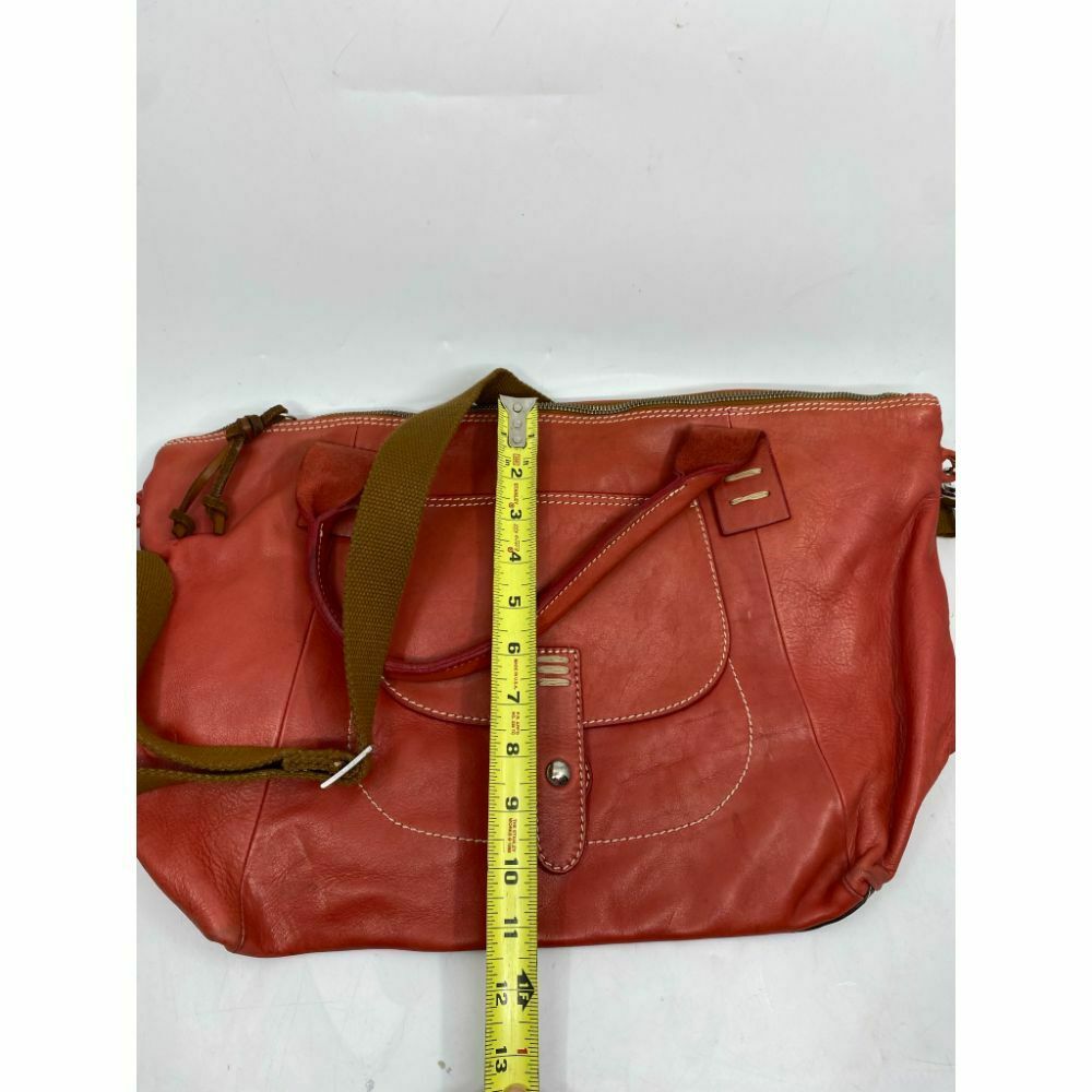 Sofia C. Orange Leather Shoulder Crossbody Bag
