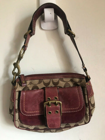 Coach Brown Interwoven Jacquard Bag
