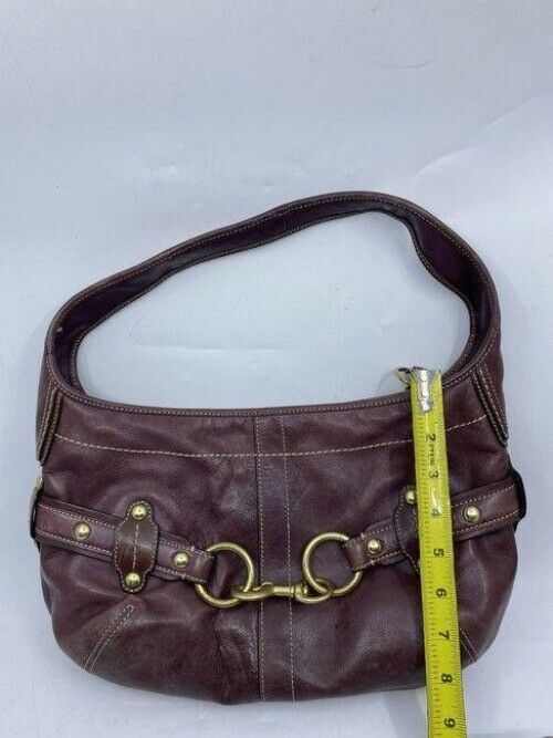 coach leather burgundy shoulder bag