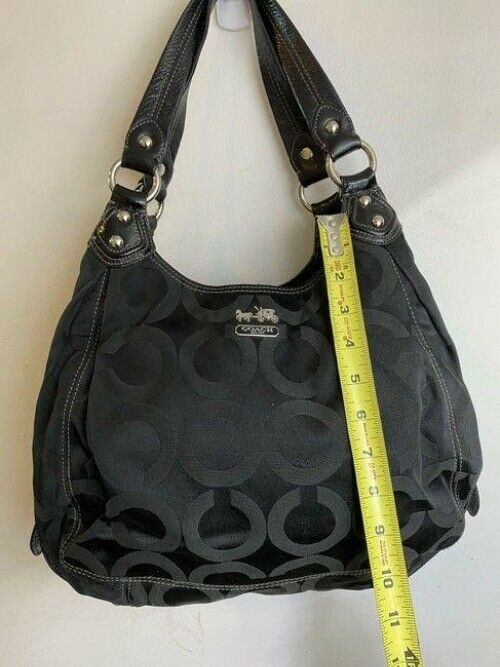 coach bag eddie black jacquard fabric tote