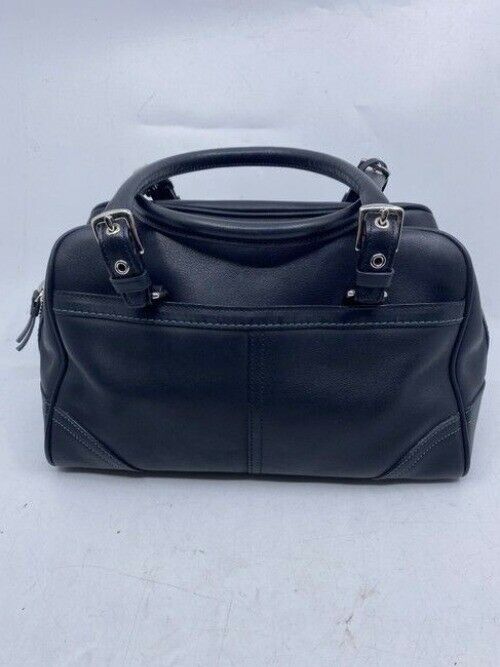 Coach Hampton Doctor Satchel Black Leather Tote