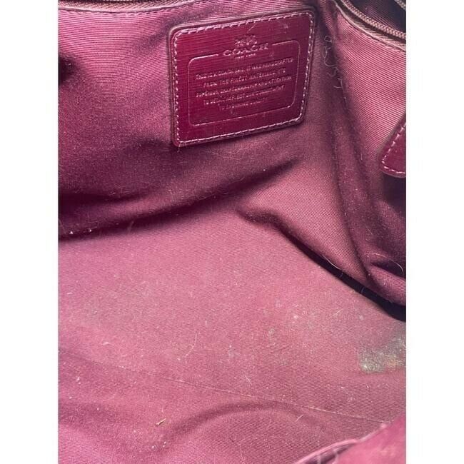 COACH XL Burgundy Leather Shopping Tote Bag