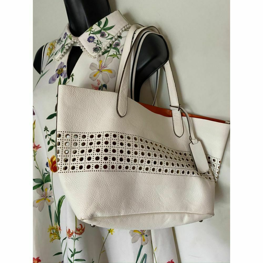 Ralph Lauren White Orange Shoulder Bag