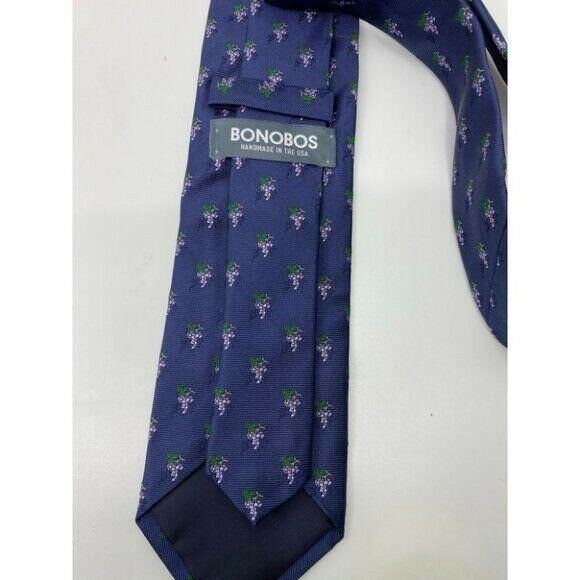 New! BONOBOS Navy Premium Neck Tie Made in USA