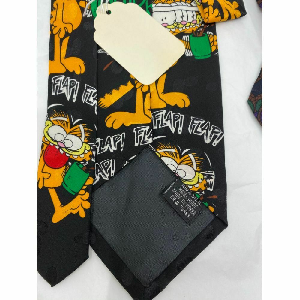 New Lot of 3 Neck tie Disney, Looney Tunes Black Yellow Green Total Msrp 75