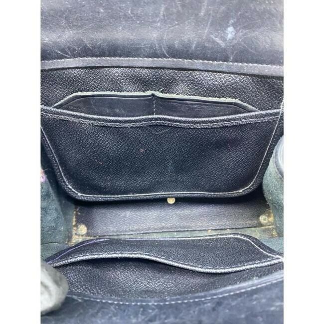 dooney and bourke vintage black leather shoulder bag