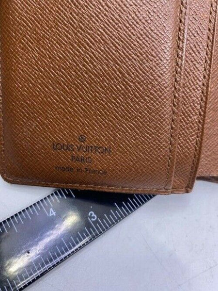 Louis Vuitton Brown Vintage Monogram Kisslock Mi0090 Wallet